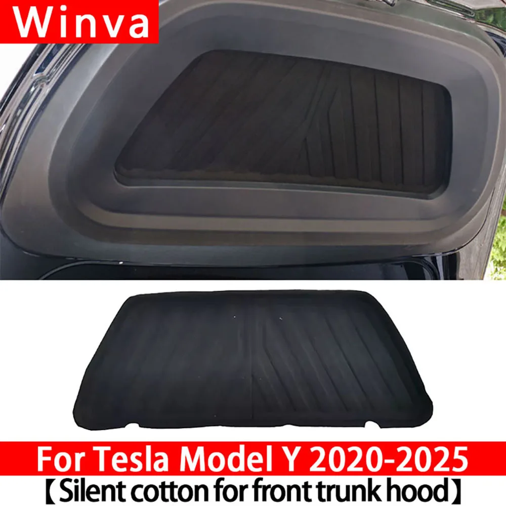 For New Tesla Model Y Juniper 2025-2020 Front Engine Cotton Pad Double-Layer Fro