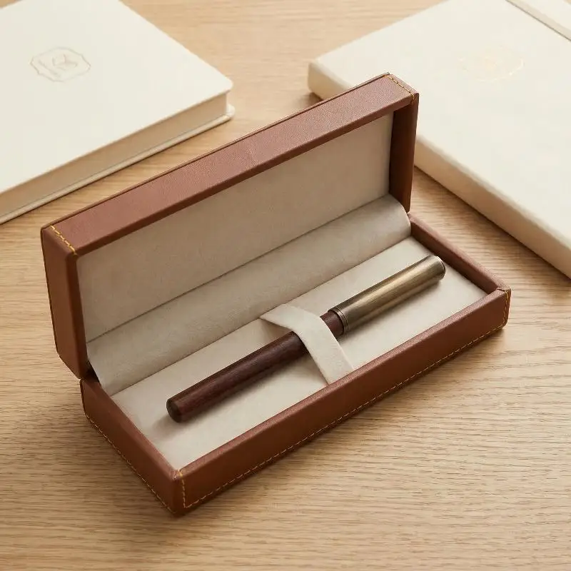 럭셔리 레트로 나무 청동 만년필 사무실 비즈니스 쓰기 예술 서예 잉크 펜 0.5mm 학교 학생 문구 선물