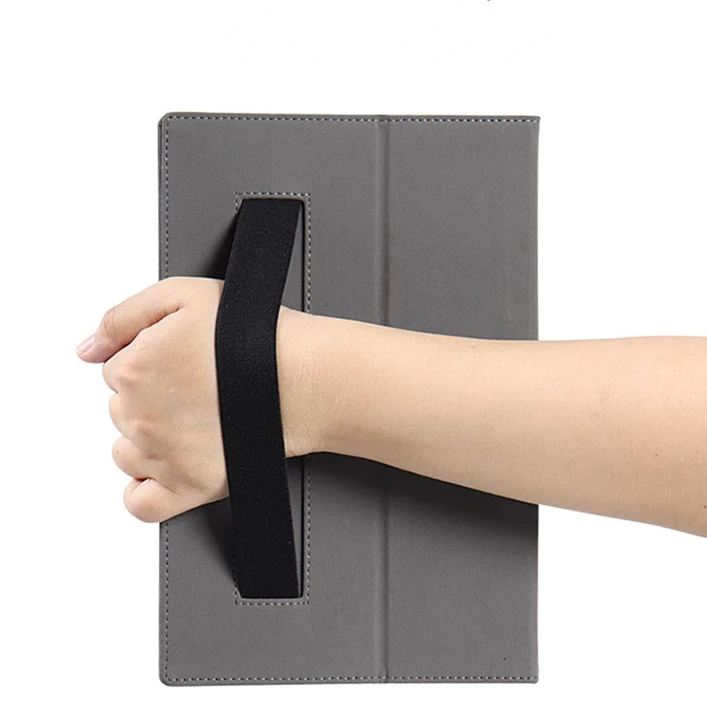 Elegant Folio PU Leather Stand Cover with Magnetic Closure and Hand Strap