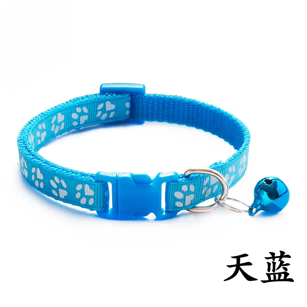 Title 17, Multi-color Adjustable Cat Pet Collar Cute Paw ...