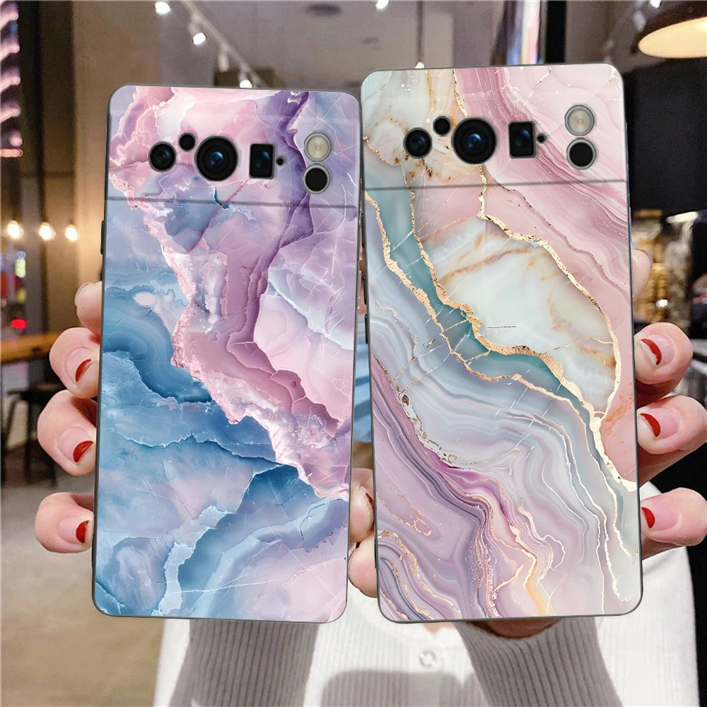 Elegant Black Marble Soft Shell Phone Case Cover