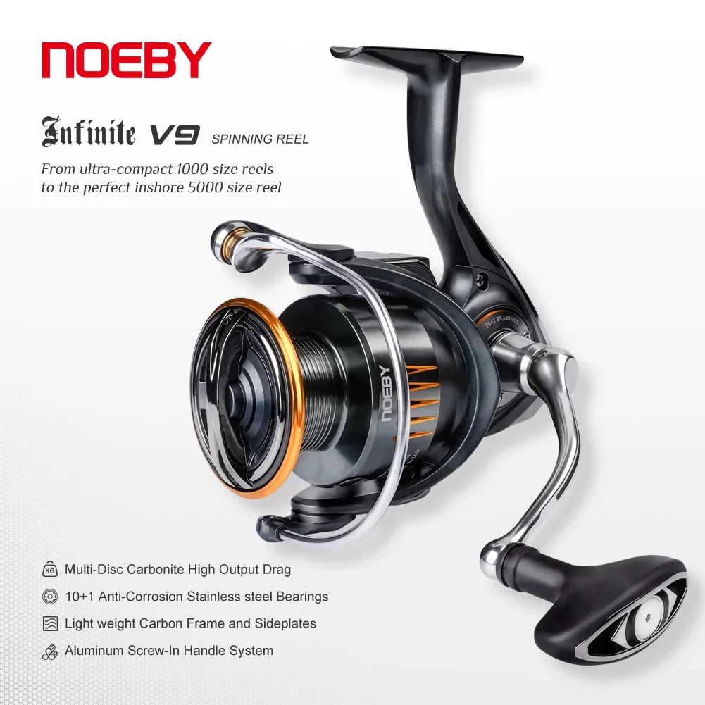 

Катушка для спиннинга Noeby Infinite, 2500H 3000H 4000H, максимальная нагрузка 10 кг