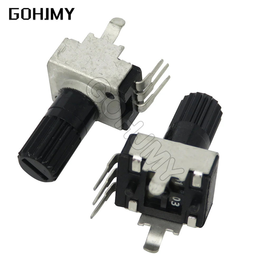 10pcs RV09 Vertical 12.5mm Shaft 1k 2k 5k 10k 20k 50k 100k 0932 Adjustable Resistor 9 Type 3pin Seal Potentiometer adjustable resistor multiturn potentiometer linear potentiometer rotary potentiometer trimmer potentiometer