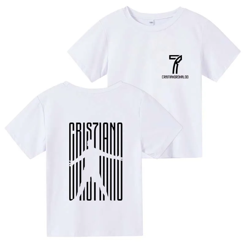 

Kids Summer Leisure CR7 Print Short Sleeve O-neck T-shirts 3-13 Years Boys Girls Outfits&Undershirts Children Gift Top Clothes