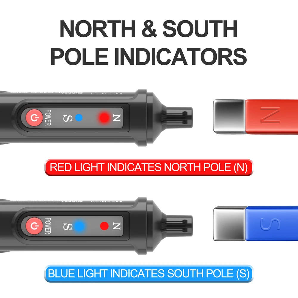 MASTFUYI FY8851 Magnetic Pole Pen Polarity Tester N/S Pole Detector North South Magnetic Identifier