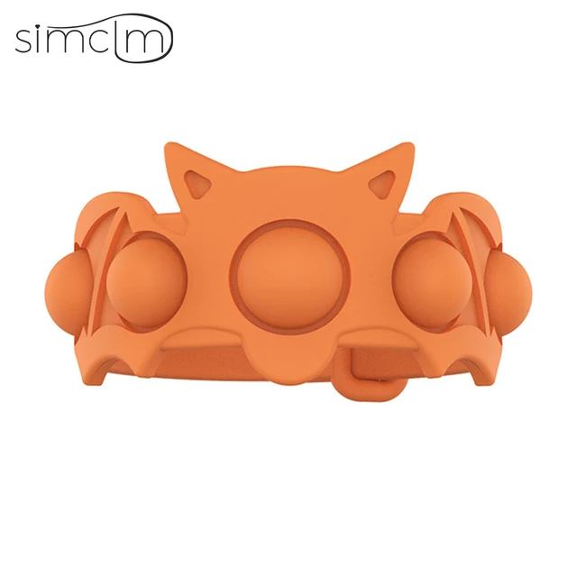 Mini Anime Push Keychain for Children Adult Sensory Trinkets Pop Bubble Among Us Key Ring Educational Cute Toy Anti-stress Funny CC