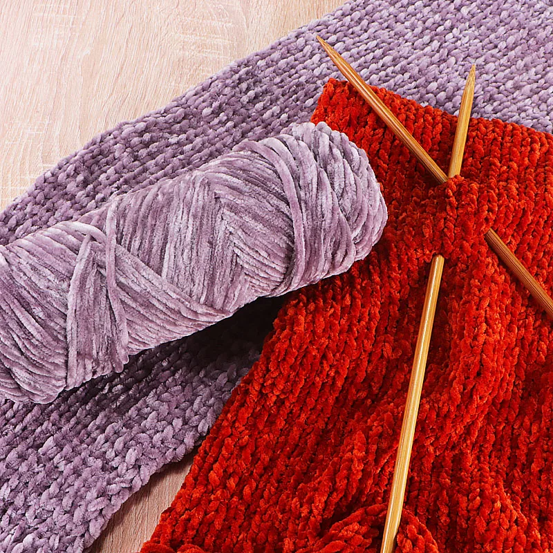 Plush Yarn Soft Chenille Yarn for Knitting DIY 100% Polyester  Velvet Yarn Amigurumi Accessories  1 Skein 100g 130M 3