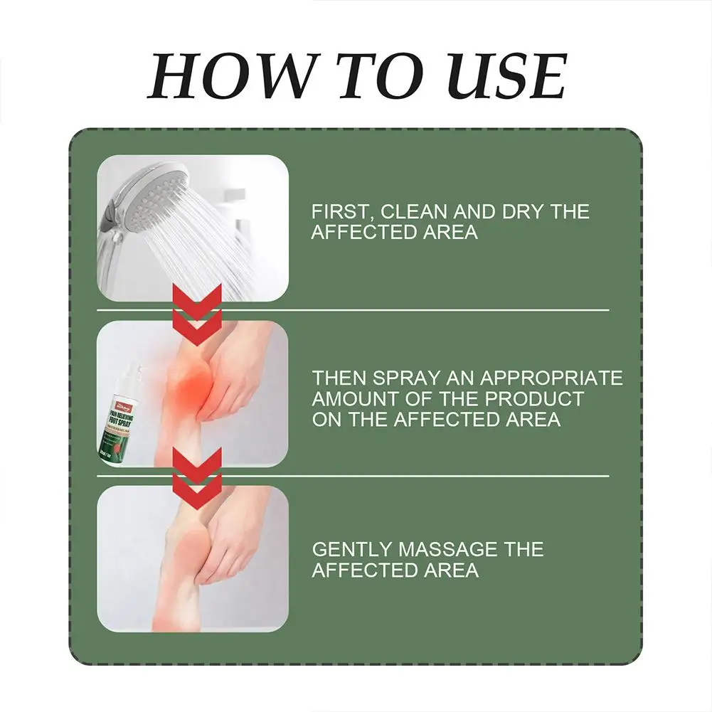 Heel Pain Relief Spray Effectly Treat Long Heel Spurs Foot Achilles Tendon Bone Tendonitis Pain Muscle Joint Treatment Spray