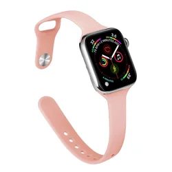 Premium Solid Color Silicone Watch Strap Bracelet - 42MM 44MM 45MM 49MM (Retro rose 15)
