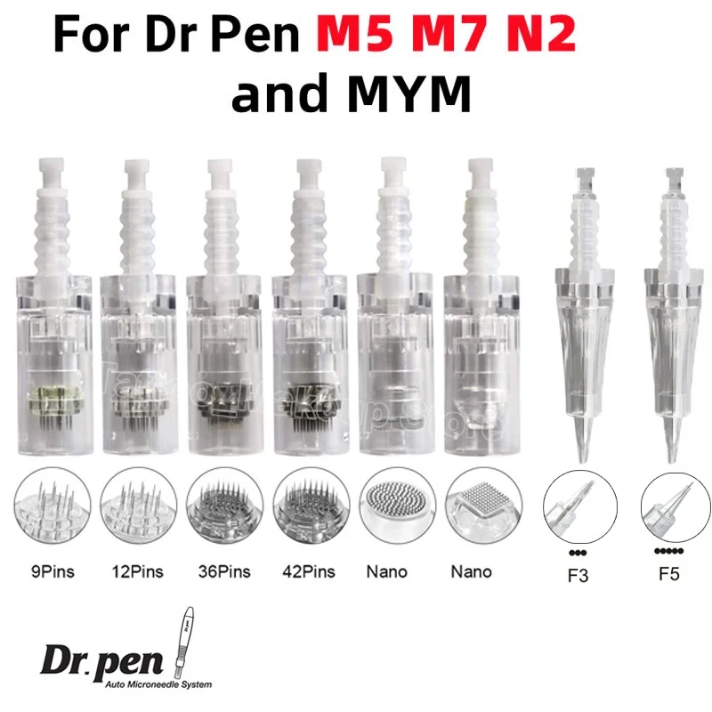 Ago A Cartuccia A Baionetta Da 5 Pezzi Per Mym M5/M7 Derma Microneedle Pen N2 Dr Pen 3Pin 5Pin 7Pin Tattoo Micro Needle Accessori