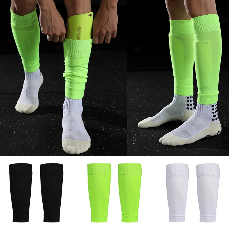 

New Football Socks Shin Pads Leg Cover Men Women Grip Cutsocks