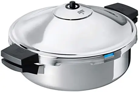 

Pressure Cooker 11\u201D 8.45 qt family of 6 wide base for better braising, Stainless Pressure canner Cooking accessories Kitche