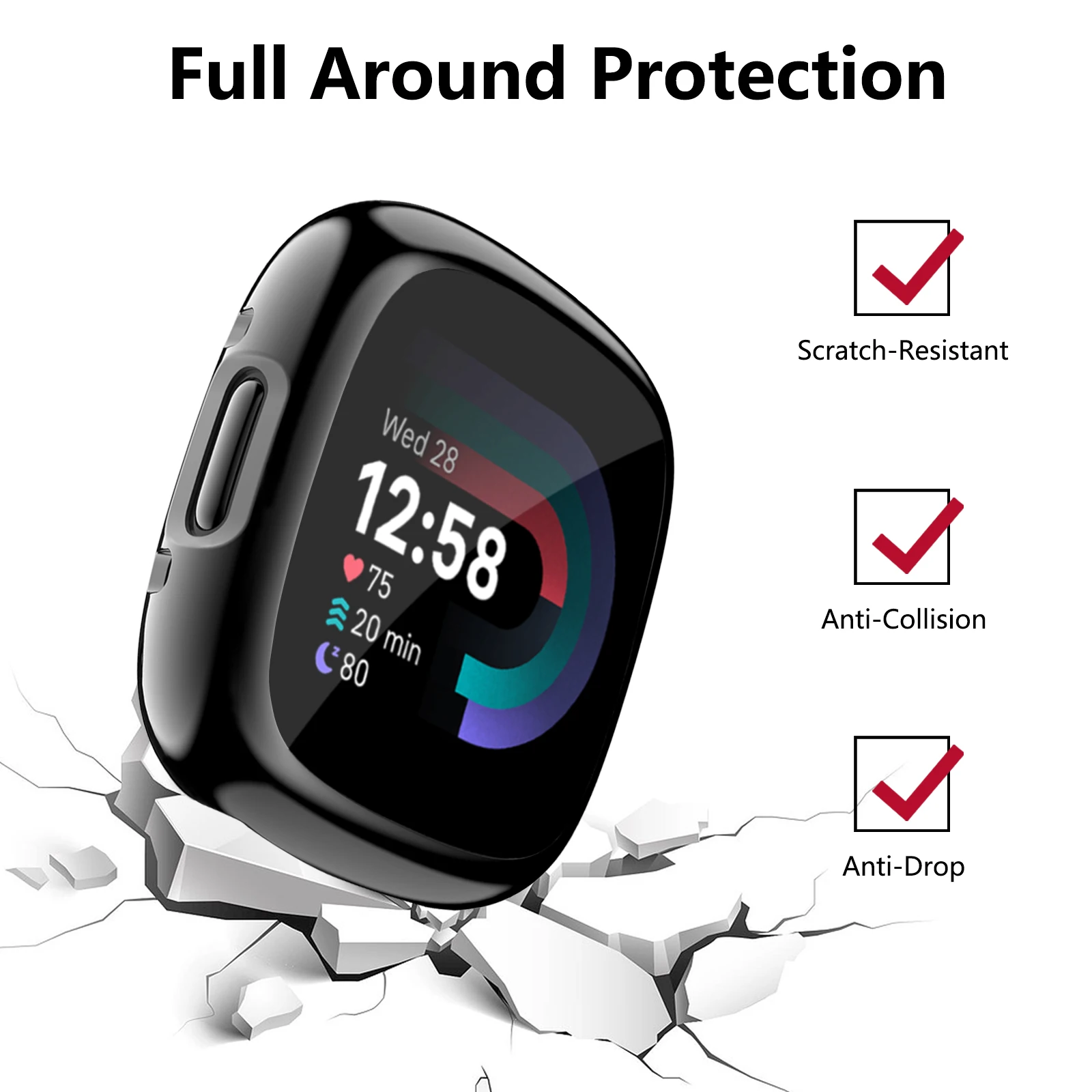 Premium Soft TPU Full Cover Plated Screen Protector Case - Enhanced Durability and Style