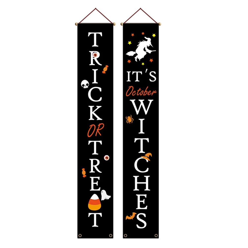 Decorazioni Di Halloween Cartelli Per Portico, Banner Di Benvenuto Di Halloween Hanging Bunting Flag, Decorazioni Hocus Pocus Per La Festa