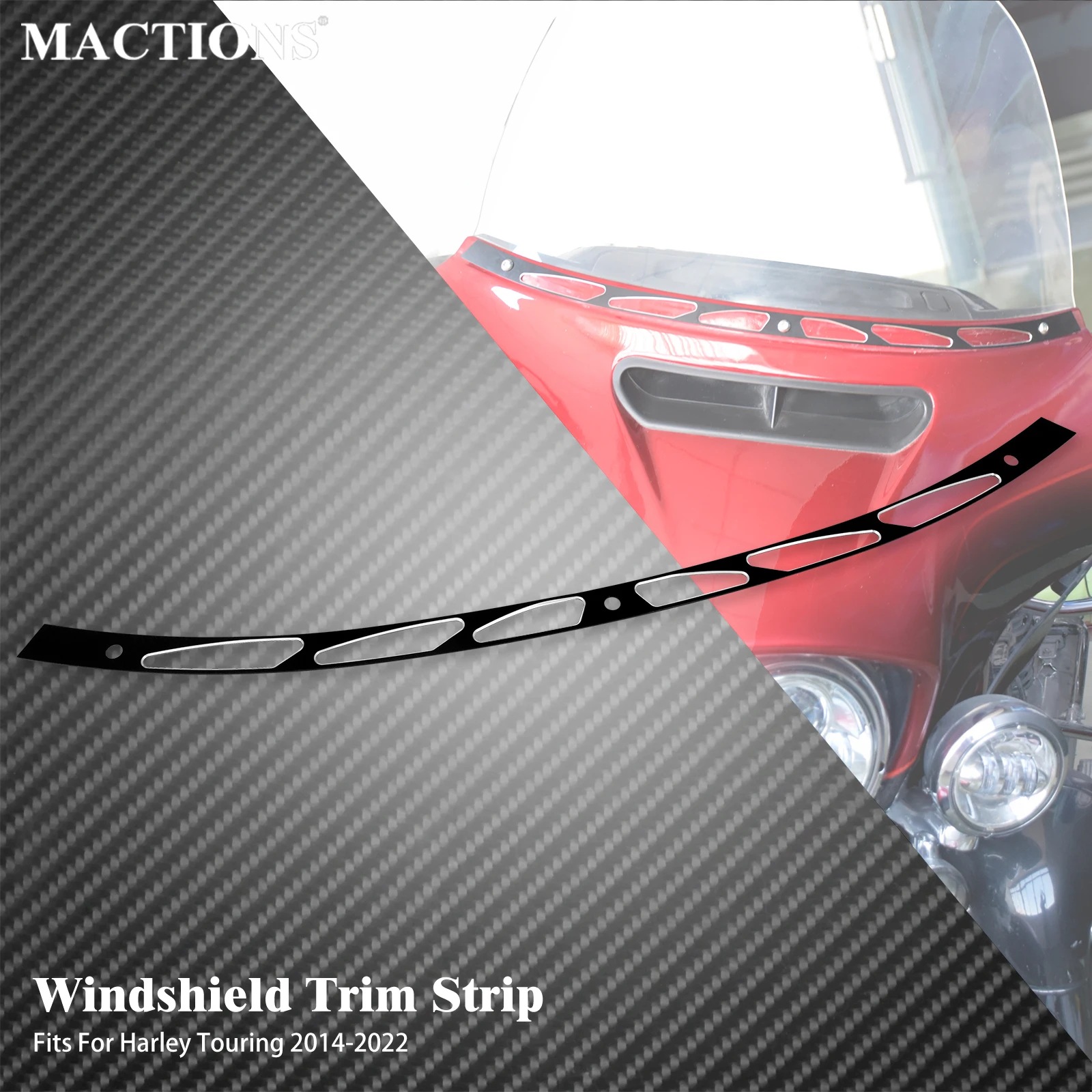 

Motorcycle Black Fairing Windshield Windscreen Trim For Harley Touring Electra Glide Ultra Limited Tri 2014 2015 2016 2017-2023