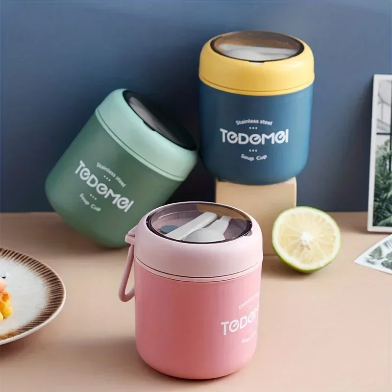 2 Tiers Thermos Lunch Box Insulated Soup Cup Thermal Containers Lunch Box Stainless Steel Bento Box Thermo Keep Warm for Student