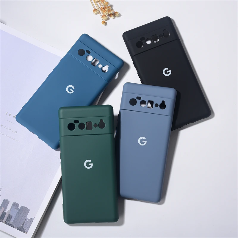 Premium Liquid Silicone Shockproof Case - Soft Solid Color Bumper Cover