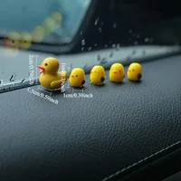 5pcs/set Cute Car Mini Duck Interior Decoration Car Mirror Dashboard Hanging Ornament for Men and Women Gift Auto Accessories 2