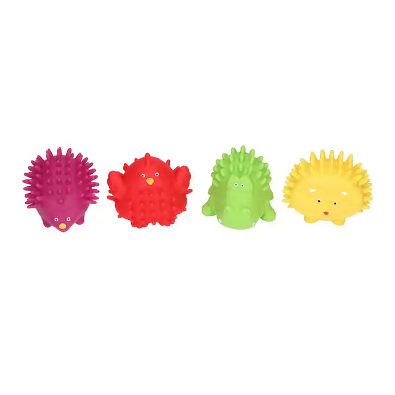 

Baby Ball Toy Lightweight Cartoon Animal Shaped BB Sound Baby Sensory Ball Vinyl Visual Development for Bath