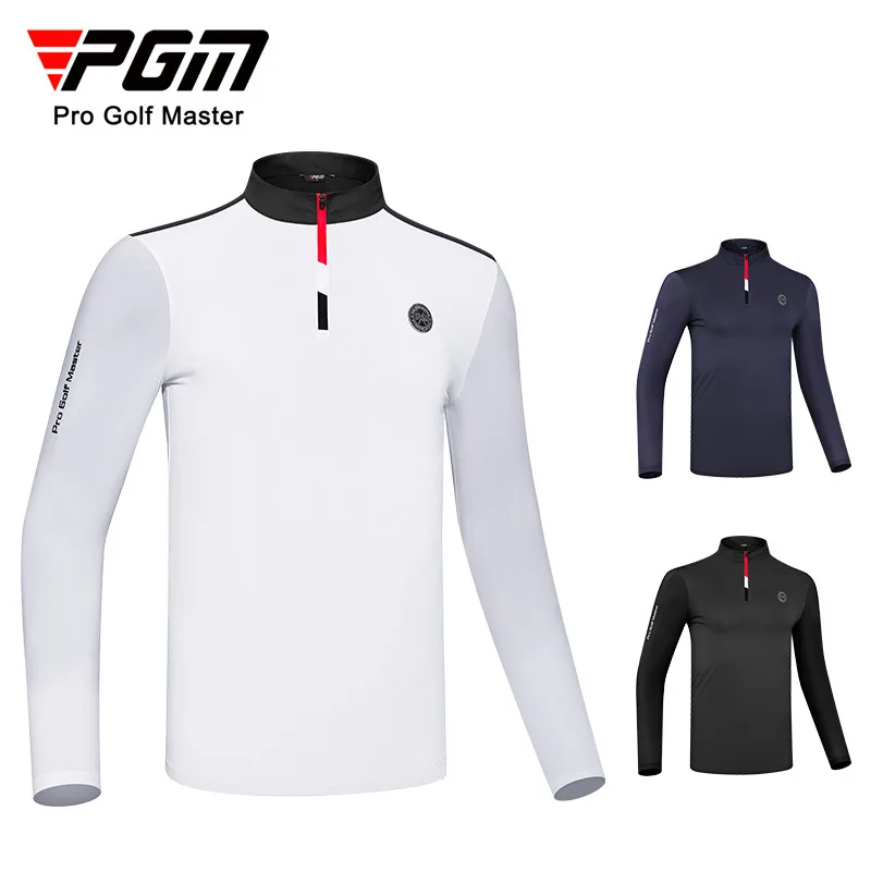 PGM men's golf wear summer ice silk sunscreen sports top men's shirts casual long sleeve T-shirt golf sportswear YF589 men golf shirt