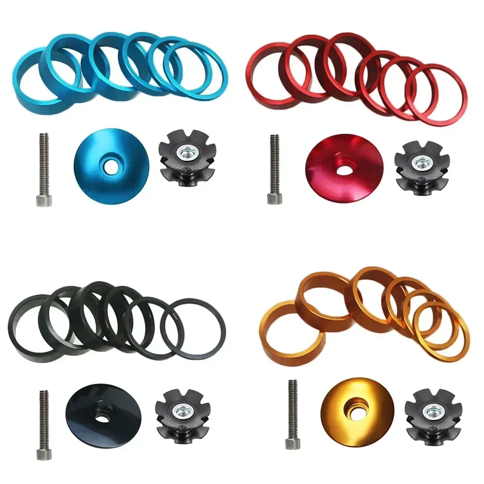 Set di 4 anelli per rondella per manubrio della bicicletta, 4 rondelle per cronometro (2 rondelle da 25,4 mm, 2 rondelle da 31,8), per guarnizioni per montaggio anteriore Garmin 4 PC, apertura