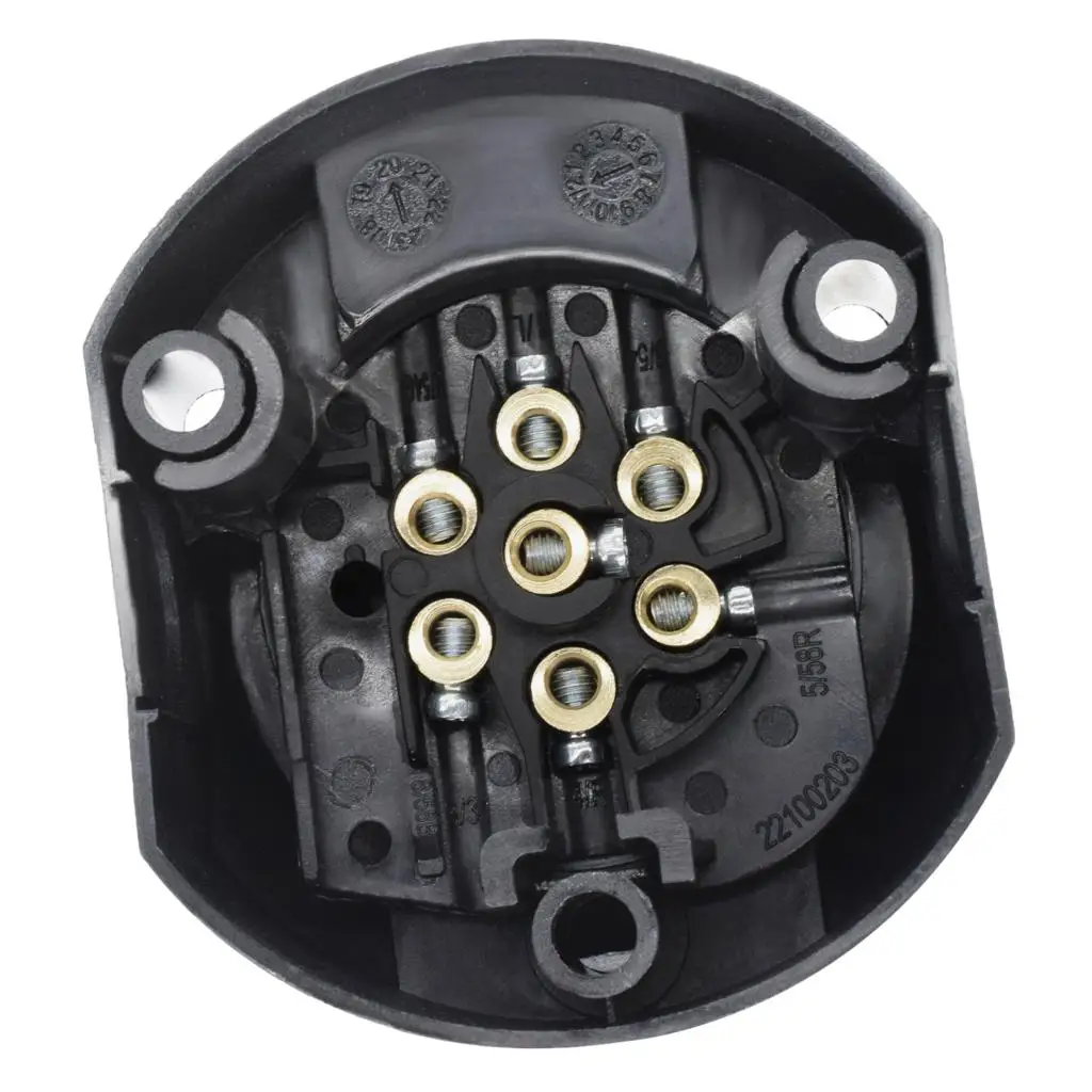 7 Pin 12V European Trailer Socket + Plug Tow Bar Electrics Connector Adapter For RV Truck Vans Caravans Transfer Signal Adapter trailer plug adapter trailer socket trailer plug socket trailer plug