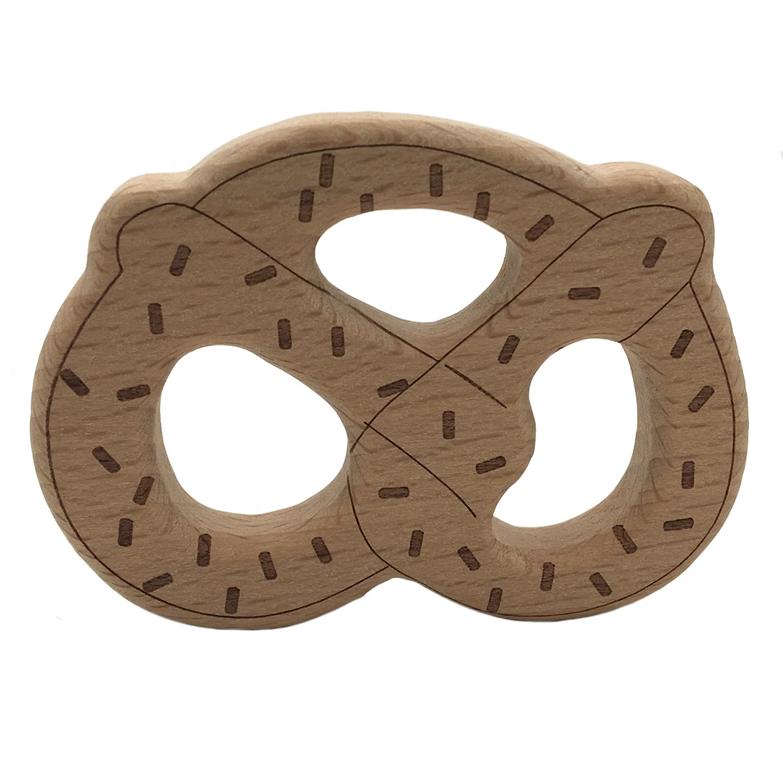 

ABCPICK Wooden Bread Stick Wood pretzels Pendant For Necklace/Bracelet Toy DIY Pacifier Chain Jewelry Making Handmade Accessorie