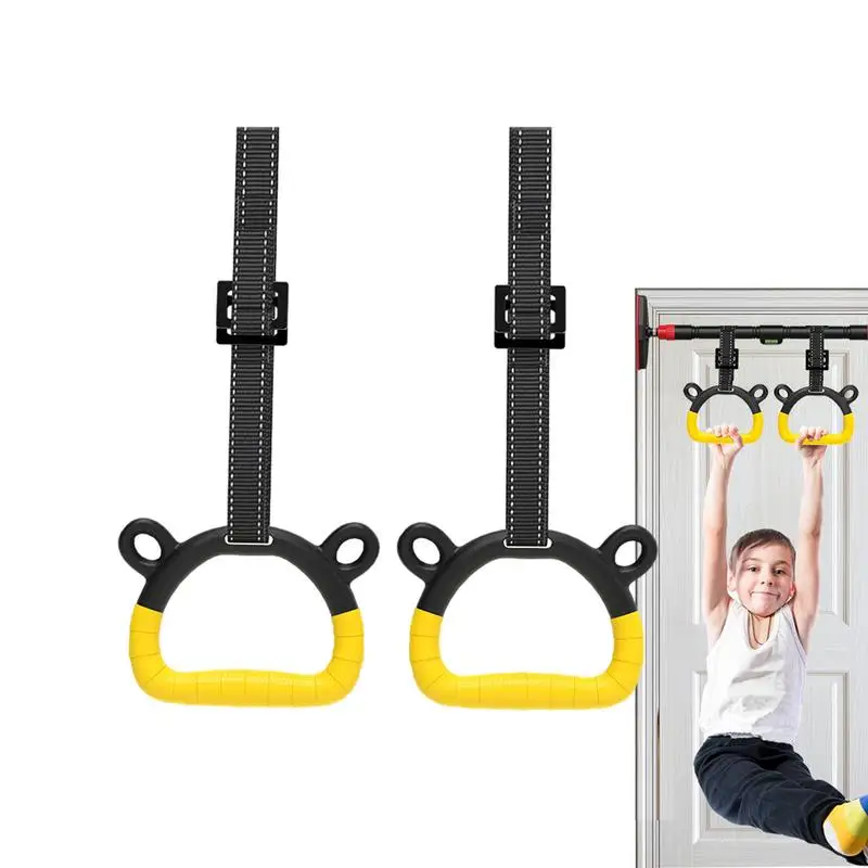 Gymnastics Rings Non-Slip Bear Load 4000KG Exercise Rings For Home Kids Gym Ring With Adjustable Straps Pull up Assistance gymnastic rings