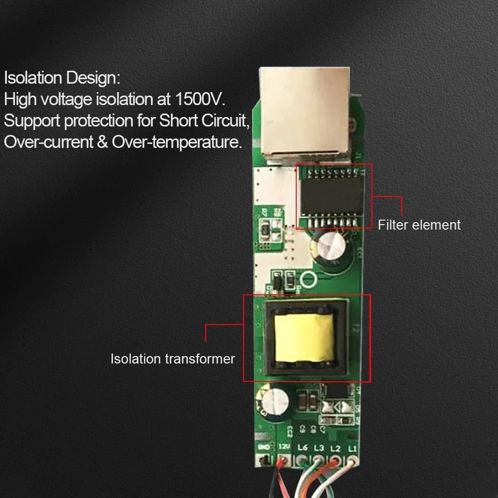 화웨이용 POE 스플리터, IP 카메라 무선 AP 또는 비 POE 장치용 전원 공급 장치, IEEE802.3af/at 44-57V 12V 2A, 10 Mbps, 100 Mbps, 1000Mbps