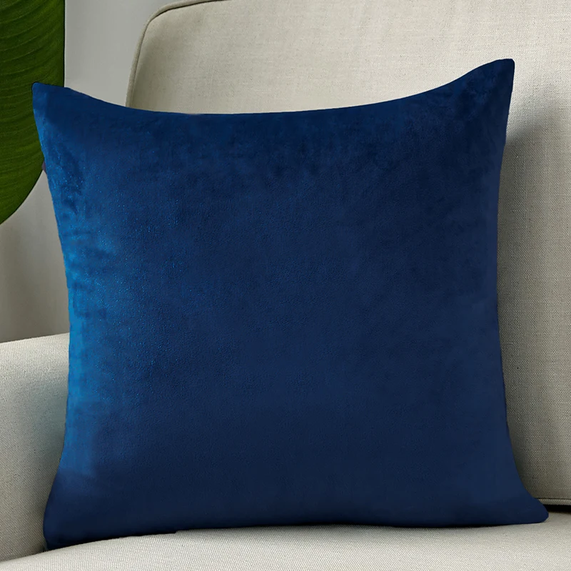 

Velvet Cushion Covers Plain Pillowcases 30x50cm 45x45cm Nordic Home Decor Blue Pillows Cover for Sofa Cushions