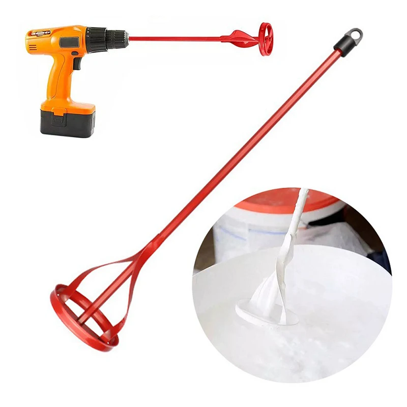 Electric Drill Mixing Paddle Putty Mortar Stirring Rod Hexagon Shaft Plaster Paint Mixer Attachment