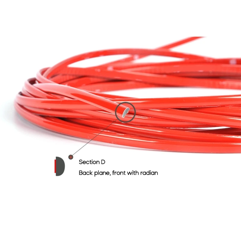 3M /5M Car Bumper Strip DIY Self-adhesive red Decorative Thickened PVC Material To Prevent Body Scratches Decorate Car Accessory