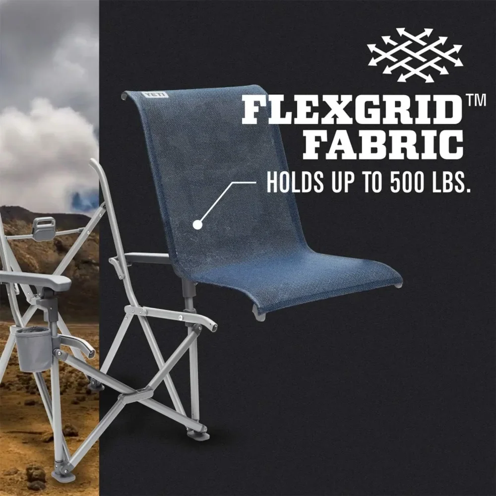 Charcoal Foldable Chair Trailhead Collapsible Camp Chair Chaise Lounges Outdoor Furniture Chairs for Living Room Camping Folding 4