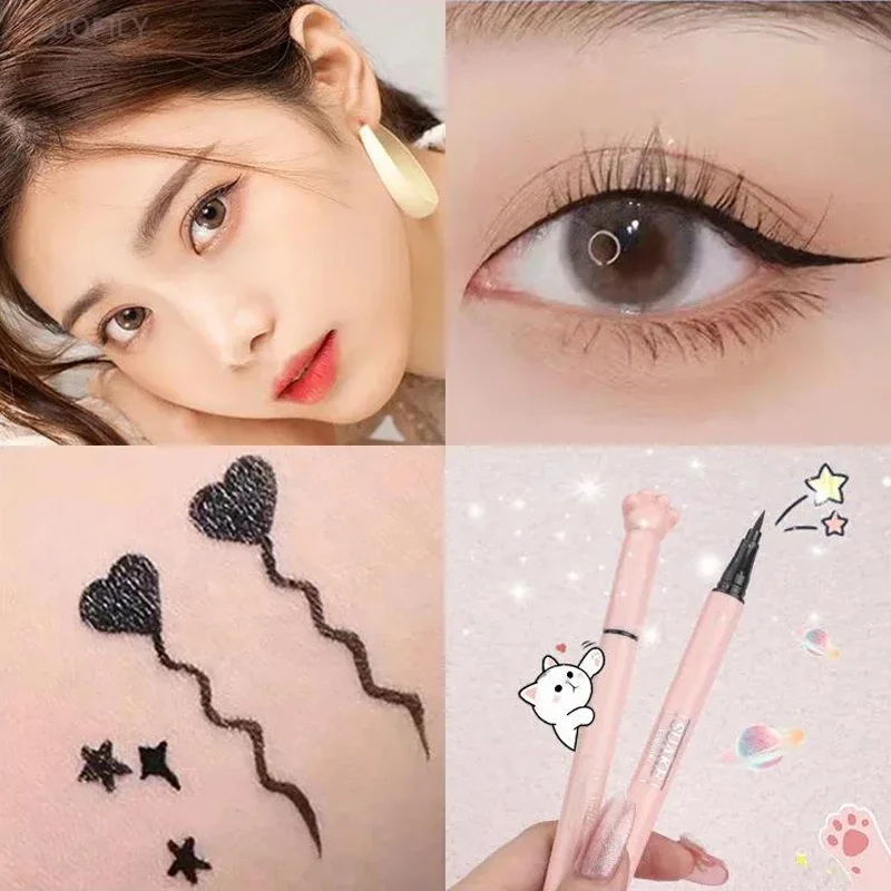 Liquid eyeliner Eyeliner pencil 6 Colors Cat Claw Liquid Eyeliner Stamp Pen Delicate Waterproof Makeup Women Slim Eye Liner Pencil Silky Lasting Cosmetics