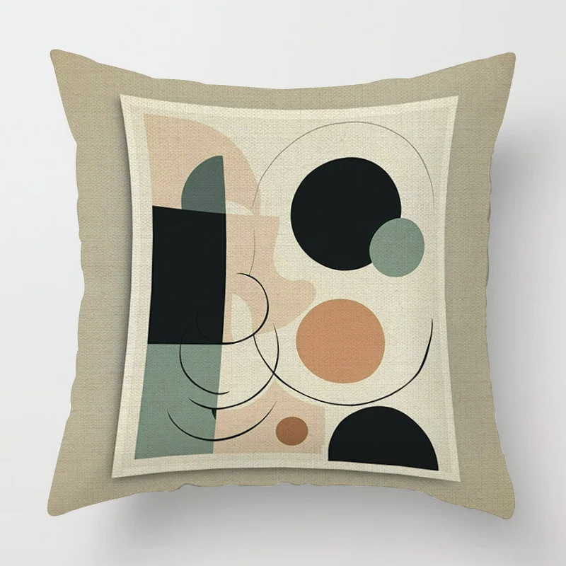 Nordic-style abstract geometric pillow case 50x 50cm fade-proof machine washable home decorations cushion cover 6