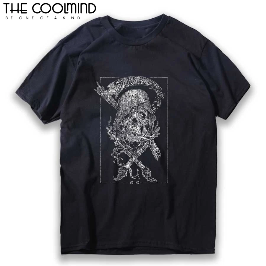 Прямая поставка хлопковой классической уличной одежды THE COOLMIND, футболка унисекс с графическим рисунком, Мужская футболка премиум класса X, футболка для мужчин