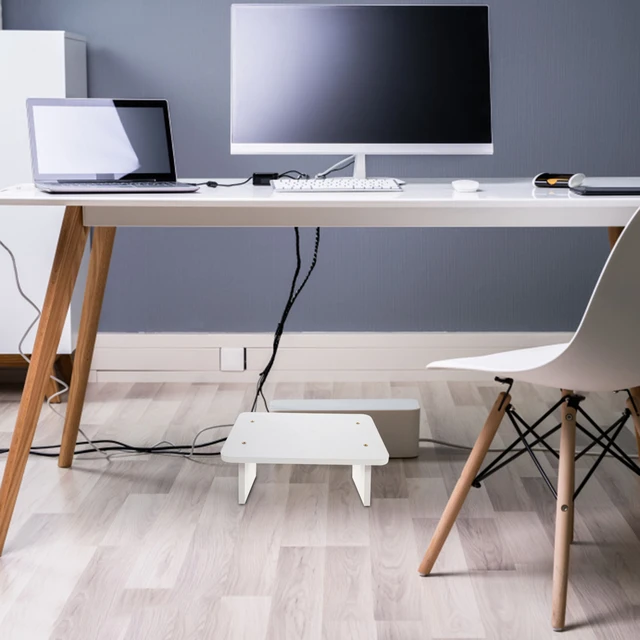 Foot Rest for Under Desk at Work Under Desk Footrest Wooden Foot Stool  Under Desk Slanted