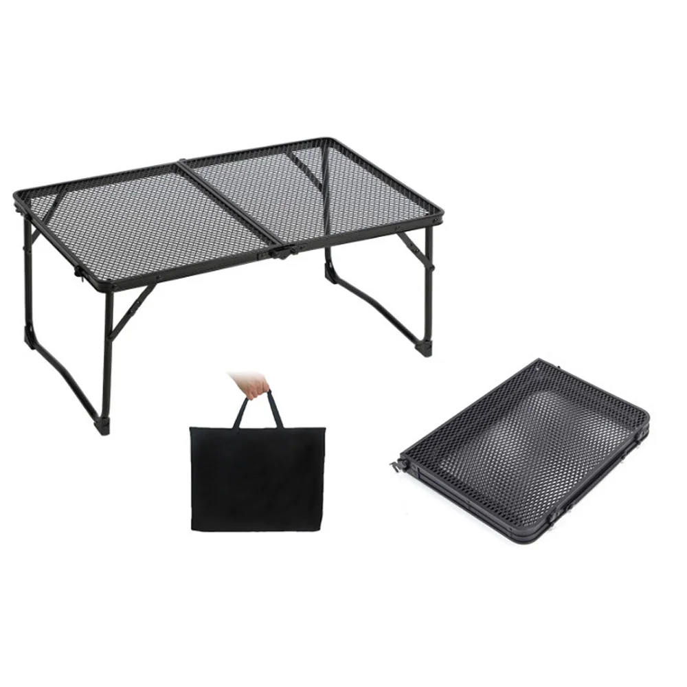 

Outdoor Picnic Table Camping Folding Table Ultralight Foldable Beach Table Mesh Top Grill Table For Garden Party Picnic BBQ