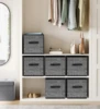 Storage Cubes, 13-Inch Non-Woven Fabric Bins with Double Handles, Set of 6, Closet Organizers for Shelves, Foldable, for Clothes 1