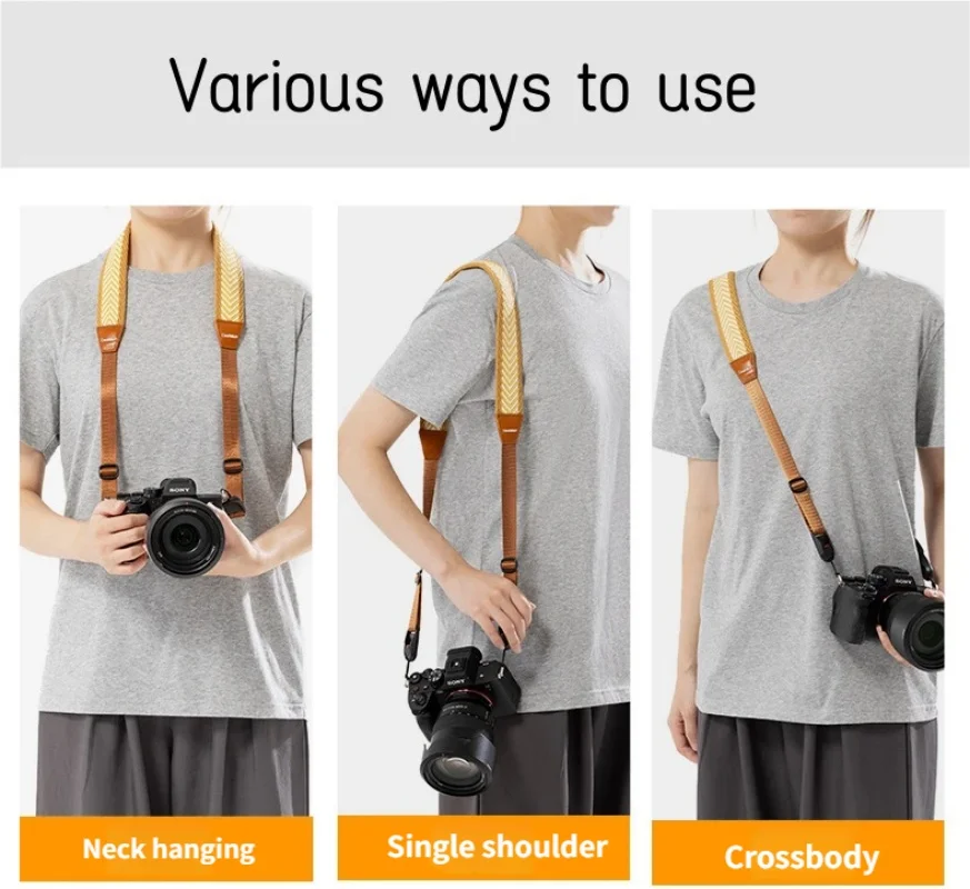DSLR/SLR 카메라 숄더 스트랩 퀵 릴리즈 버클 카메라 넥 랜야드 카메라 스트랩 조절 가능한 숄더 슬링 스트랩