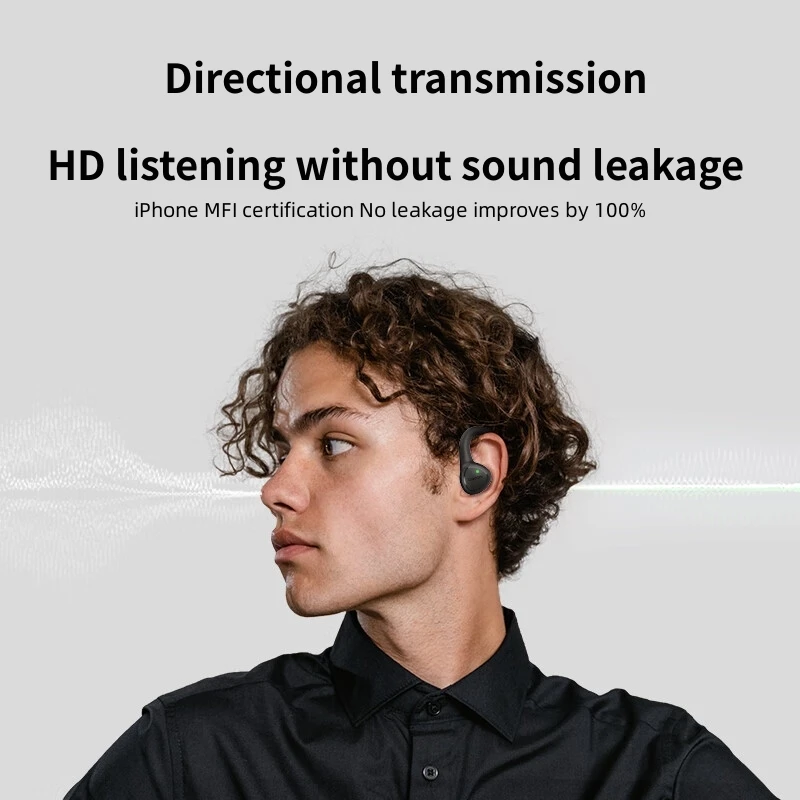 DACOM-Open Buds Wireless Bluetooth Headsets for Sports Open Ear Headphones IPX7Waterproof Earphones Noise Cancelling Earbuds TWS