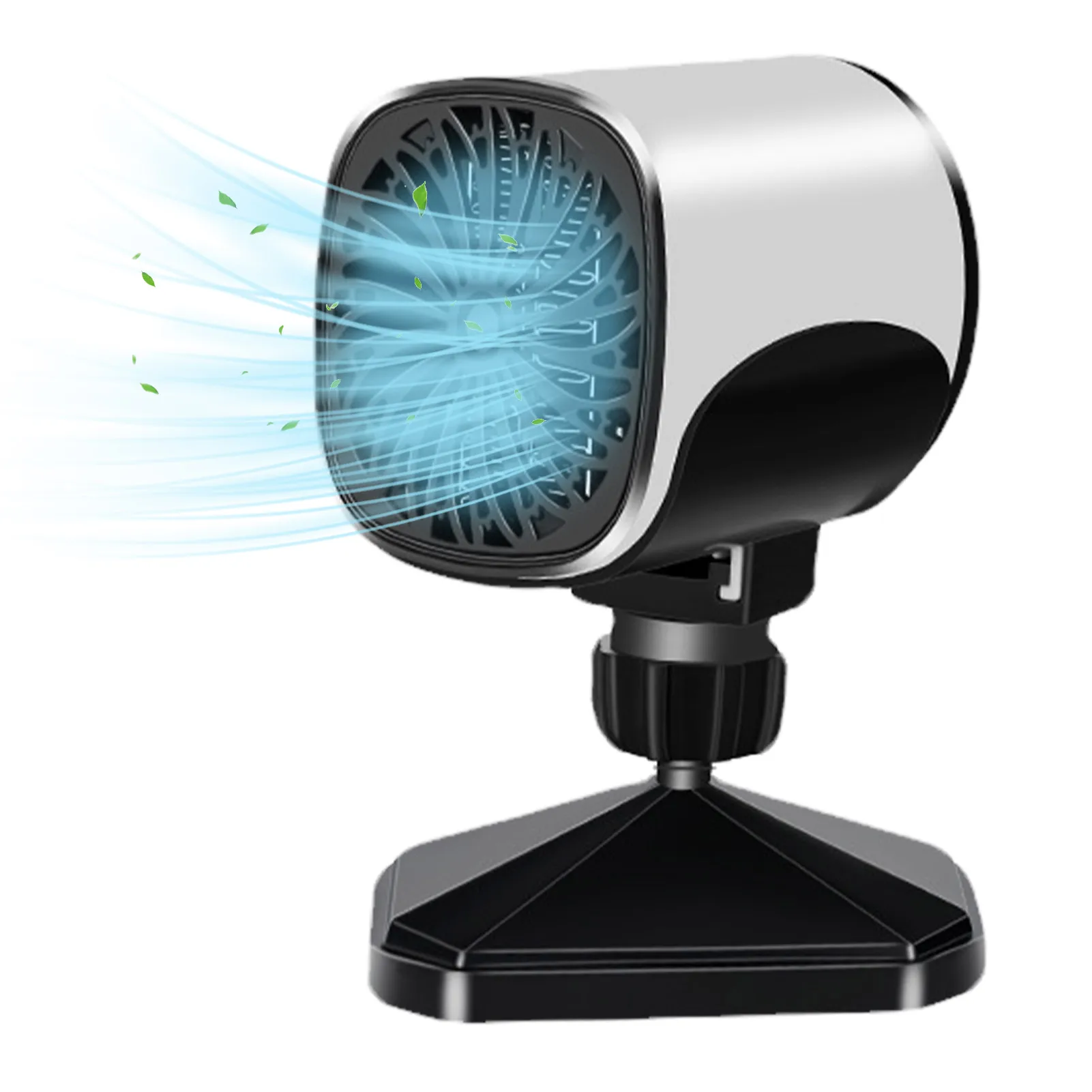 Ανεμιστήρας θέρμανσης αυτοκινήτου Ανεμιστήρας θέρμανσης Μίνι φορητός αποψύκτης παρμπρίζ Αποθάμβωση γρήγορης θέρμανσης Ανεμιστήρες αυτοκινήτου Περιστρεφόμενοι 360 μοίρες 12V / 24V_voghion.com