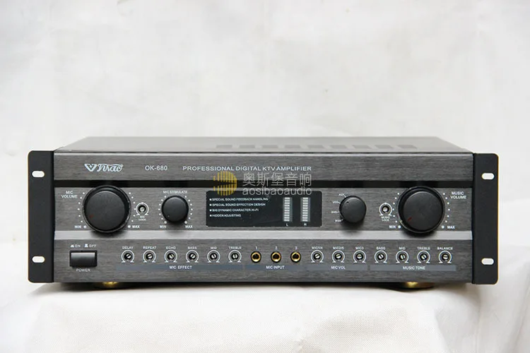 

OK680 Anti-Howling Professional Stage High Power Power Amplifier / Card Pack Speaker KTV Power Amplifier / HiFIi