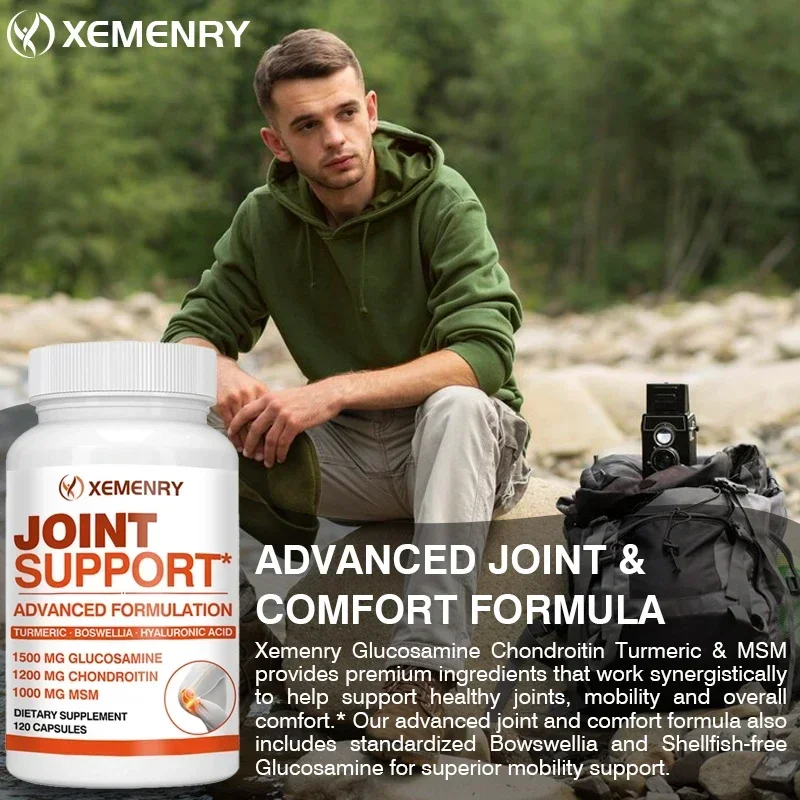Glucosamine Chondroitin Supplement Joint Support-Strengthen Cartilage and Muscle Health Repair Joint Damage Enhance Immunity