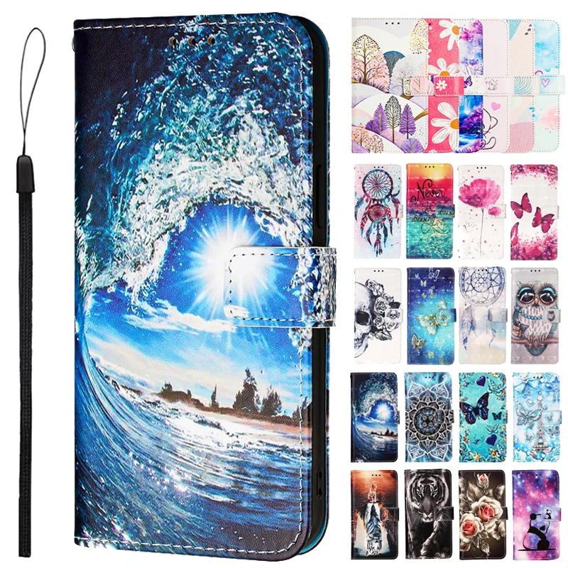 Retro Flower Design Leather Wallet Case | Magnetic Flip Cover Phone Bag