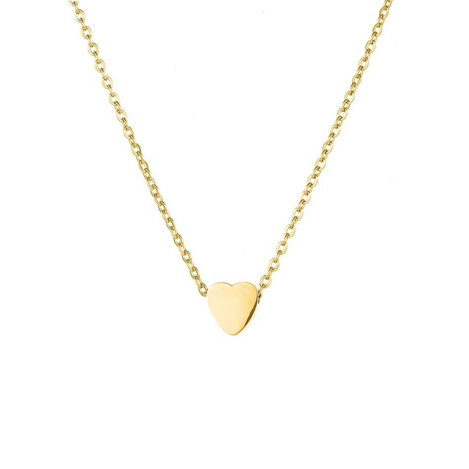 gold pendant eManco gold stainless steel heart necklace women aesthetic chokers necklace for women wholesale fashion jewelry crystal pendant