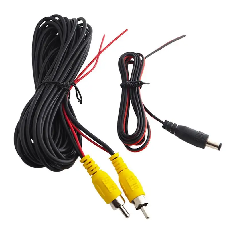 

Male Female Car Reverse Rear View Parking Camera Video Extension Cable Cord With Trigger Wire 6/10 Meters