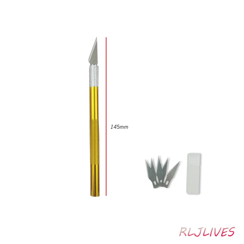 Leather Cutting Knife Pen Engraving Non-Slip Graver Cutter Leather Craft Carving Knives Aluminum Rod Handle Cutting Tool