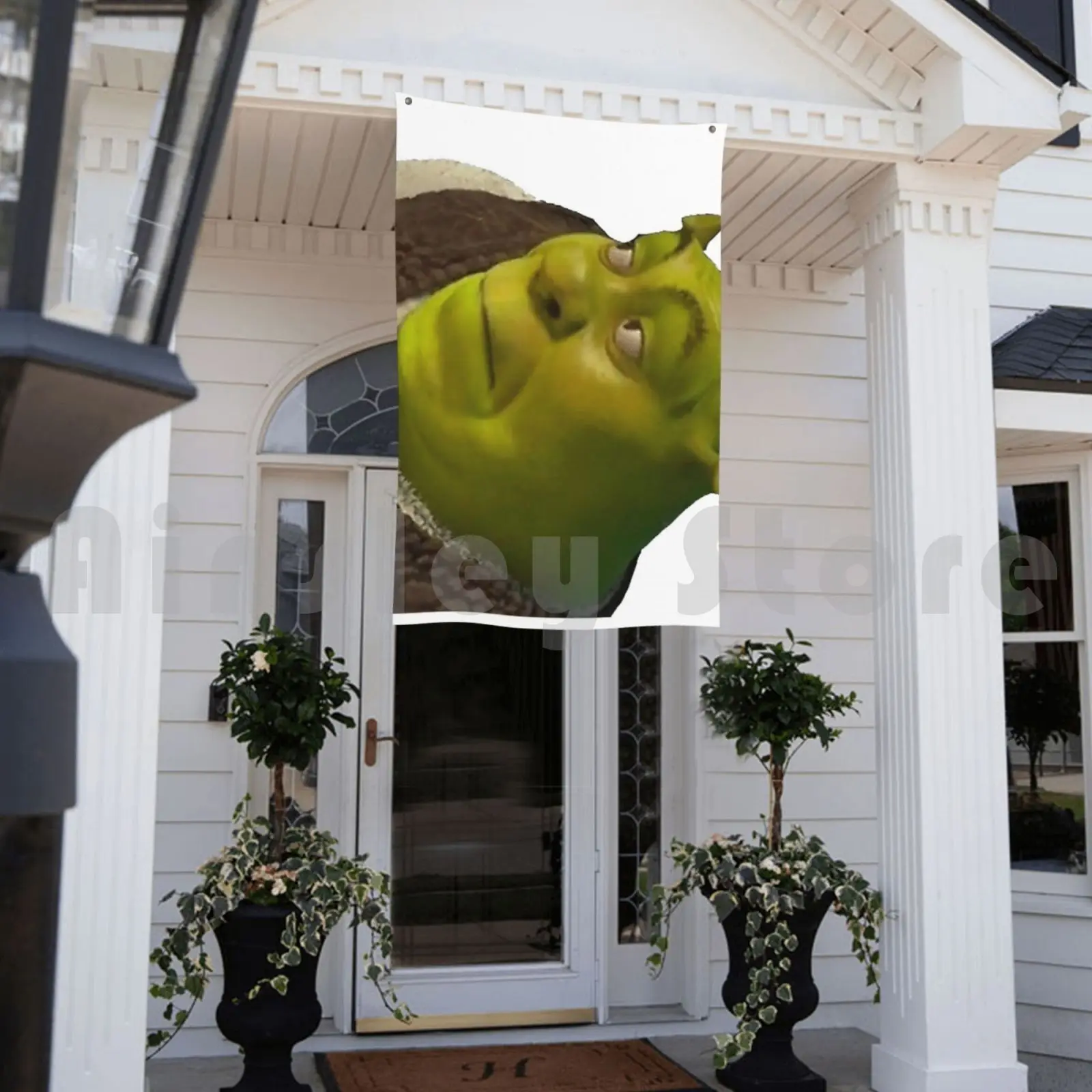 Shrek Meme Flag Car Flag Printing Custom Shrek Meme Png Shrek Face