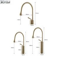 ก๊อกน้ำอ่างล้างหน้าสีทองขัดเงา ก๊อกน้ำสีดำแบบติดตั้งบนเคาน์เตอร์ ก๊อกน้ำอ่างล้างหน้าแบบผสมน้ำร้อนน้ำเย็น ก๊อกน้ำทองเหลืองสำหรับห้องน้ำ 4